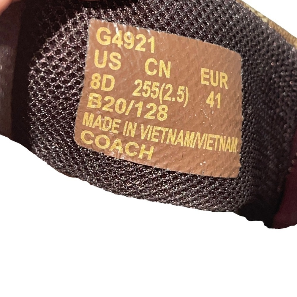 Coach Man Shoes Size 8 - Picture 7 of 7